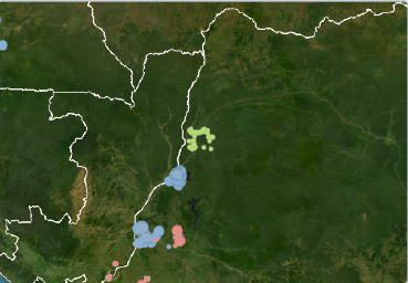 satellite image showing PES sites