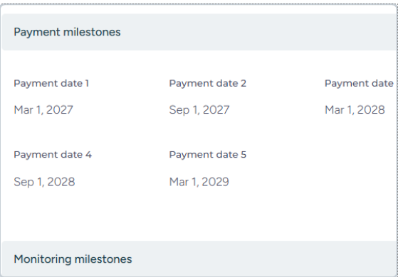 payments bound to validation visits