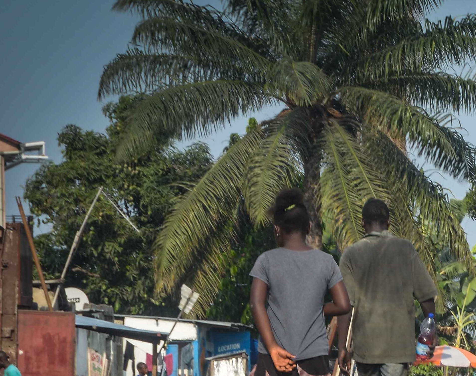 pedestrians in DRC