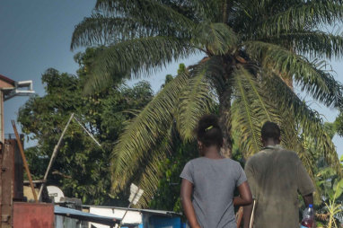 pedestrians in DRC