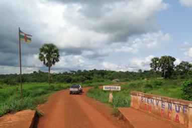 Road with welcome sign RCA